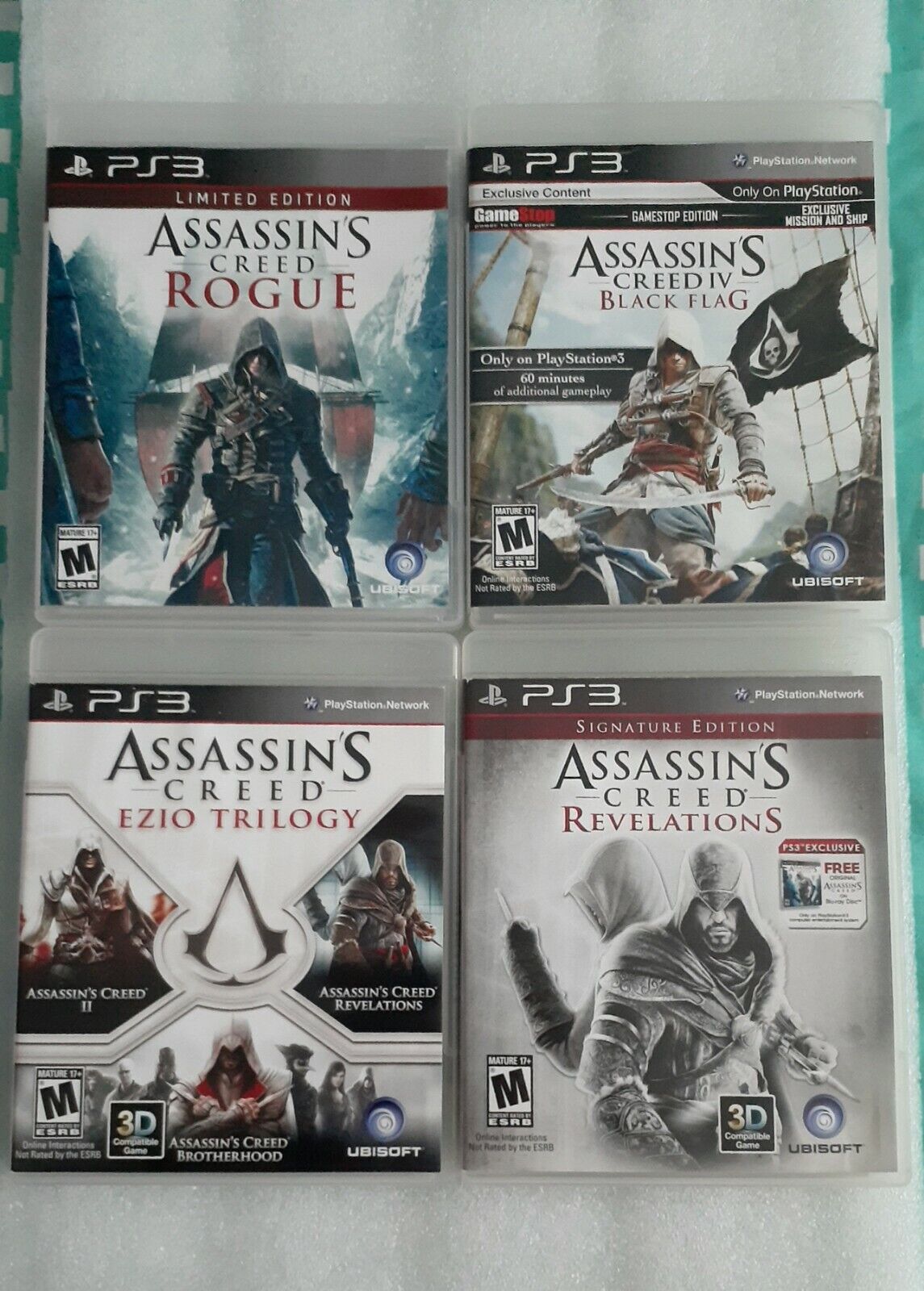 ASSASSINS CREED - PS3 Games Lot Of 4 Complete with Manuals see pics !!! LN