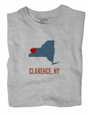 Clarence New York NY T-Shirt HEART