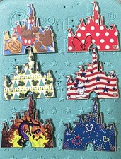 2024-2025 Hidden Mickey Pin Set Of 12 Castles