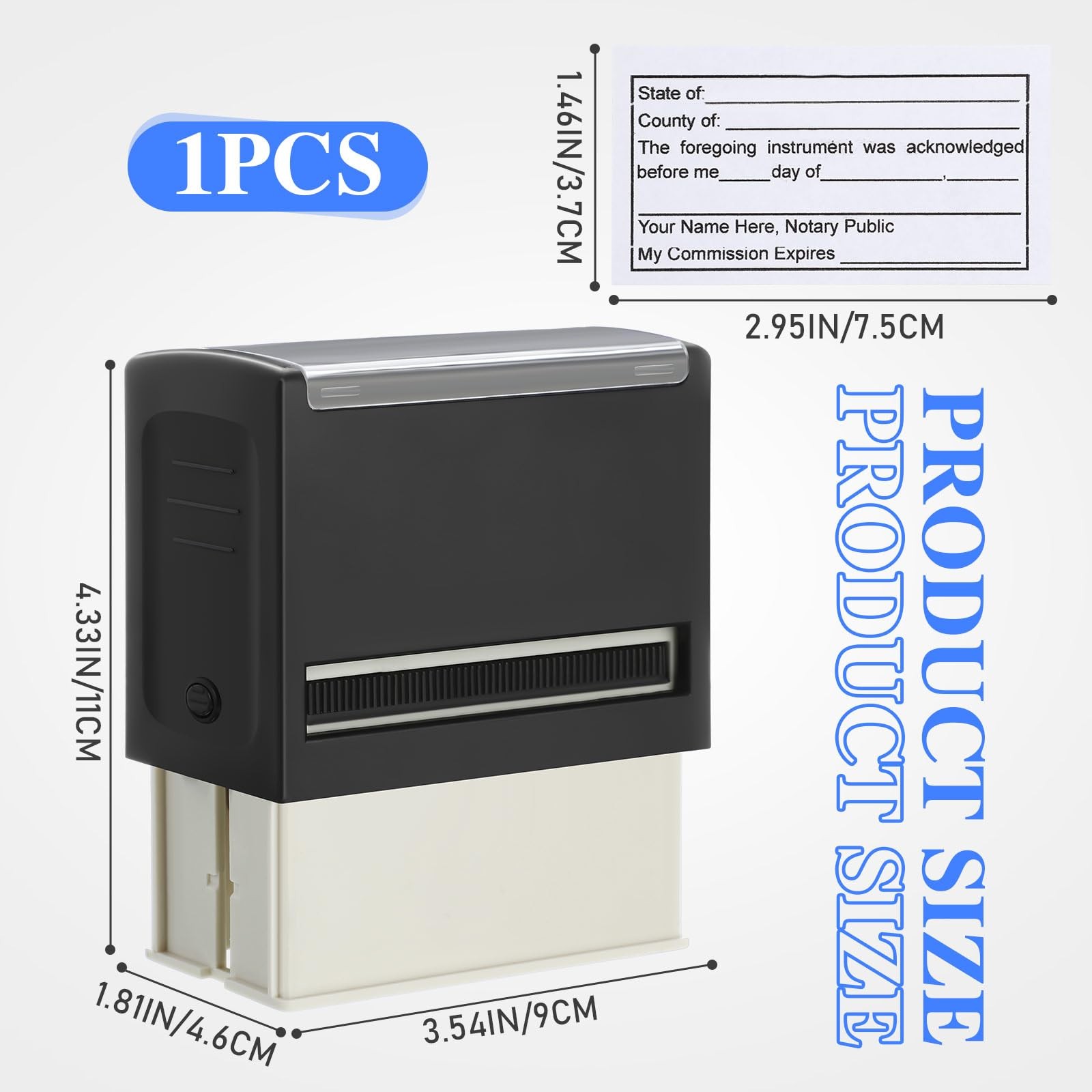 Sinload Notary Stamp - Self Inking Notary Public Stamp for Sworn & Subscribed...