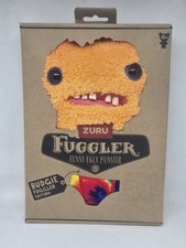 New Zuru Budgie Fuggler Funny Ugly Monster Gaptooth Mc Goo Orange Plush Figure