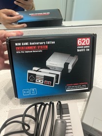 Nintendo NES Console 620 Built-In Games Controllers HDMI 1080p NTSC/PAL Gray Red