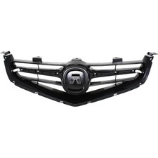 For Acura Tsx Grille Assembly 2004 2005 Painted Black Shell And Insert Plastic