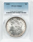 1890 PCGS MS64 Morgan Silver Dollar