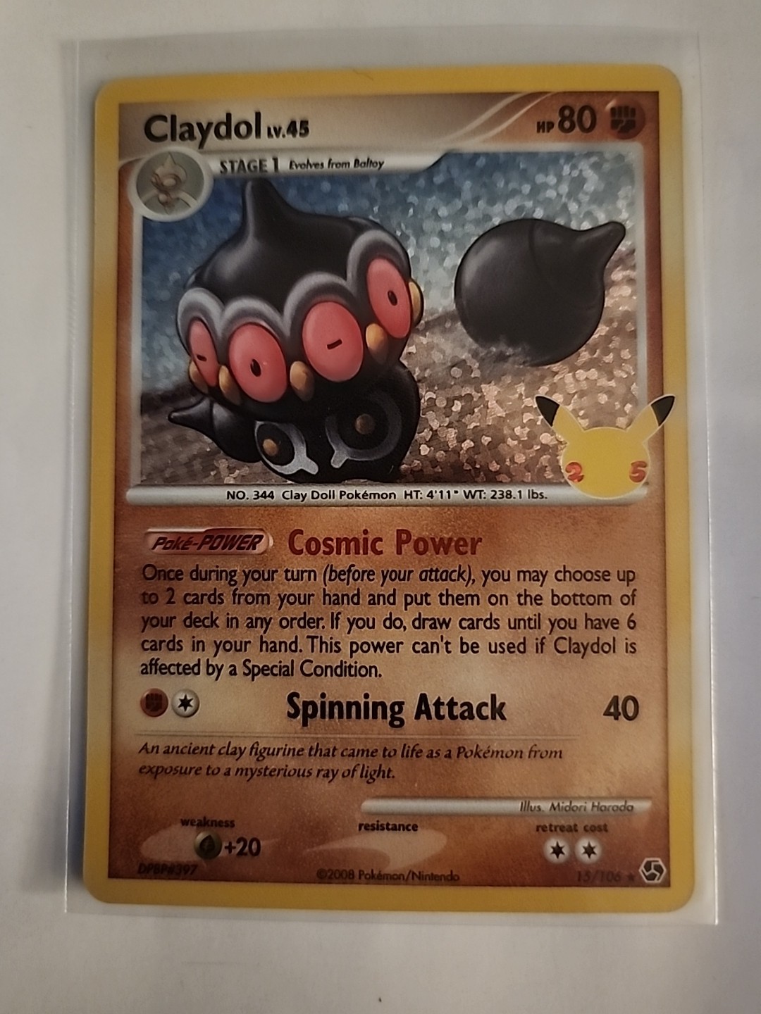 Claydol 15/106 Holo Rare - Celebrations Pokémon TCG - NM