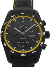 PORSCHE DESIGN Chronotimer Flyback Racing gelb 6014 gebrauchte Herrenuhr #21621