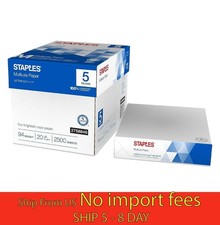 Staples Multiuse Copy Paper 8.5x11 2500 Sheets, 20 lbs., 94 Brightness... STA