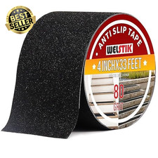 Heavy Duty Anti Slip Grip Tape 100mm x 10m Non Skid Stair Tread Black