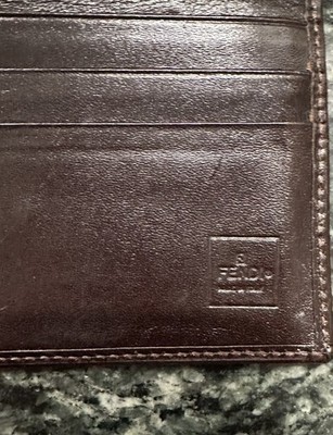 財布 Vintage Fendi Zucca folding wallet AUTH FENDI VINTAGE ZUCCA LOGO CANVAS & LEATHER BI-FOLD COMPACT