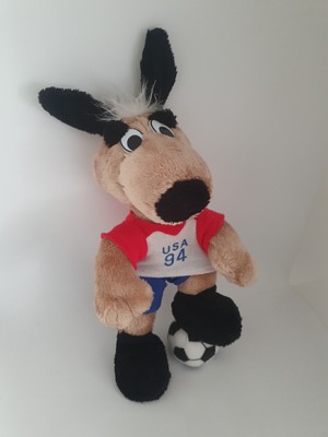 Fifa World Cup 94 WM USA Maskottchen Striker Stofftier Kuscheltier Plüsch 33cm