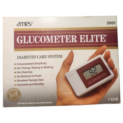 Vintage 1994 Ames Company Glucose Meter Elite 3901 Diabetes Care System New