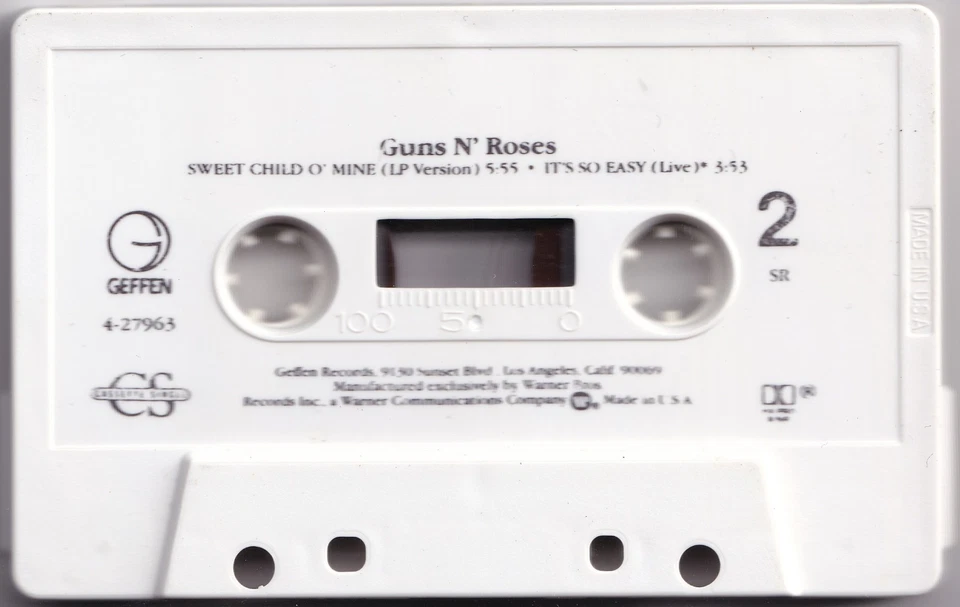 Guns N Roses Sweet Child O Mine Cassette 1988 1st Edition Foto 3 de 4