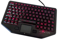 iKey Rugged Mobile Red Backlit Keyboard with Integrated Touchpad - IK-TR-911-RED