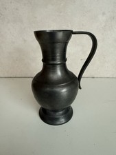 kleine Zinnvase Henkelvase ca 13 cm hoch, 210g Reinzinn Engel Gepunzt