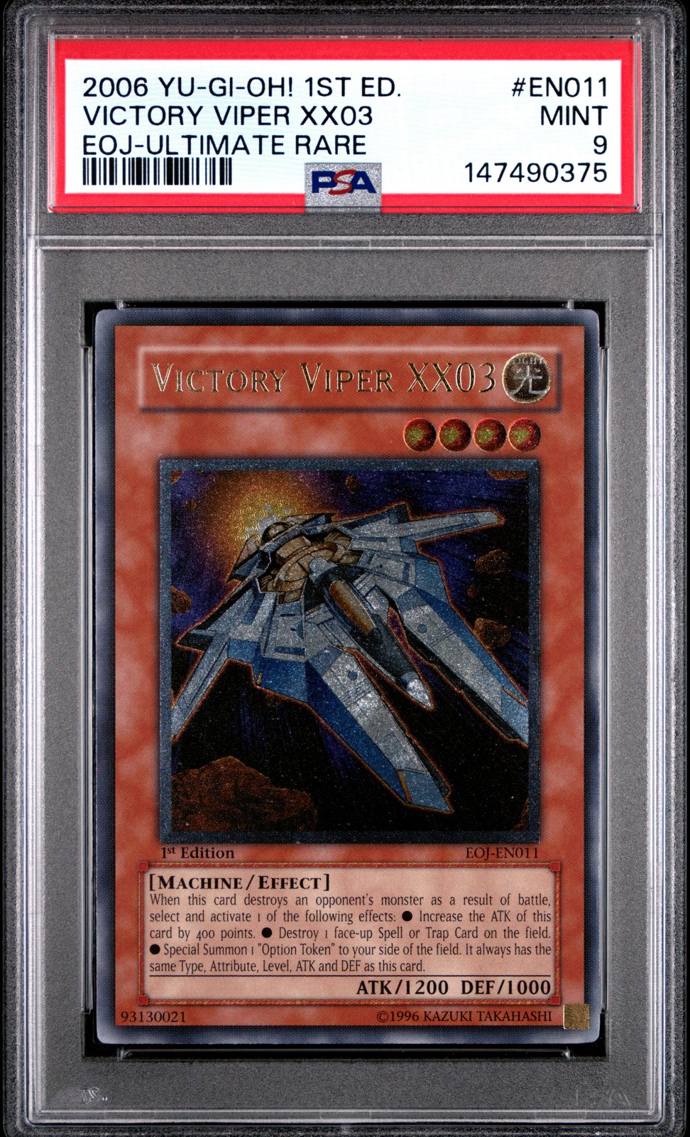2006 YU-GI-OH! EOJ-ENEMY OF JUSTICE #EN011 VICTORY VIPER XX03 PSA 9