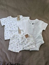 Easy Peasy Organic Cotton 3 Pce Outfit.