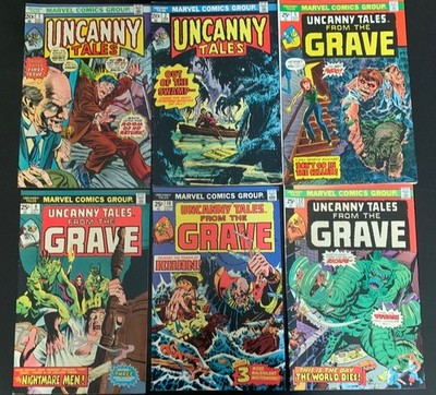 Lot of 6 Marvel Comics Uncanny Tales From The Grave #1-2,#5,#9,#10,#12 