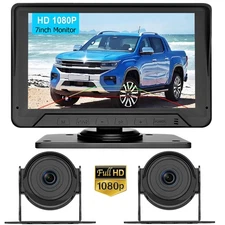 7" HD 1080P Color Screen Monitor +Car Rear View Reverse Backup Camera+33Ft Cable