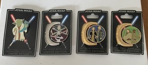 Disney Pin Lot of 4: Star Wars Weekends 2009 ; 3 spinners and passholder; all LE