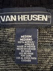 Van Heusen Men’s V-Neck Sweater Vest Pullover Medium Later Classic Grey Black — photo 2