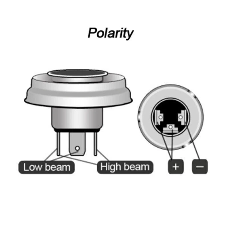 R2 P45T 6V/12V LED Hi Beam Motorcycle Moped Headlight Bulb White high beam - Image 4 of 4
