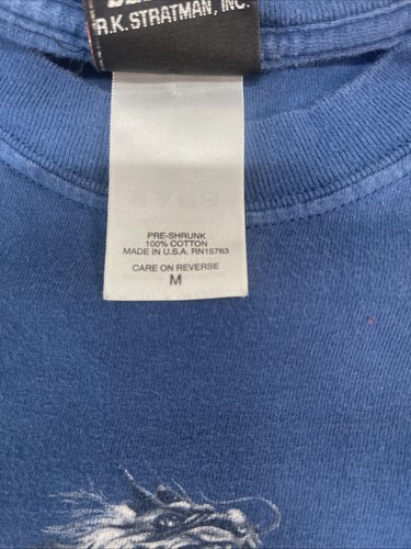 Harley Davidson Hanes Beefy T-Shirt Herren Mid, Blau Yankee Bristol CT Motorrad - Bild 6 von 7