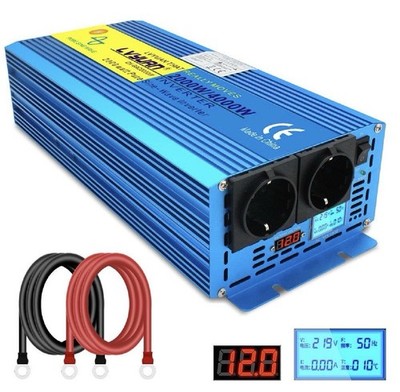 LVYUAN 3000W Pure Sine Wave Power Inverter - 24V DC to 110V AC - 6000W Peak