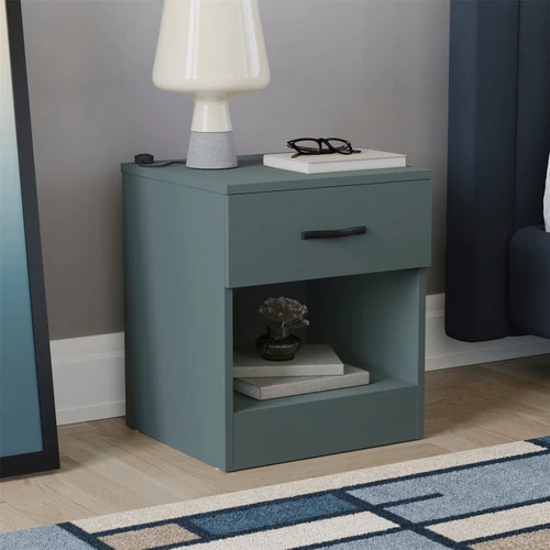 SALE 1 Drawer Bedside Chest Bedroom Storage Green deal from eBay