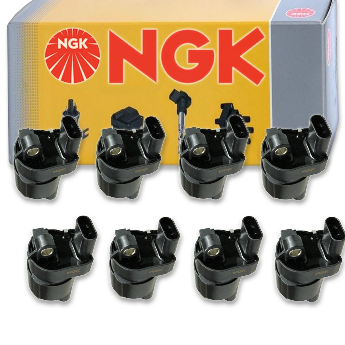8 pcs NGK Ignition Coil for 2007-2014 GMC Yukon 6.0L 6.2L 4.8L 5.3L V8 - bg