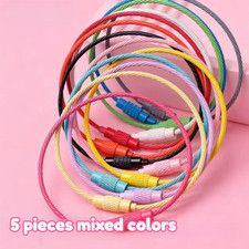 5Pcs Stainless Steel Keychain, Quick Release Carabiner Clip for Car Keys Outdoor