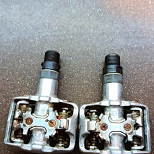 Silver Metal Clipless Bicycle Pedals Pair - Universal Compatible