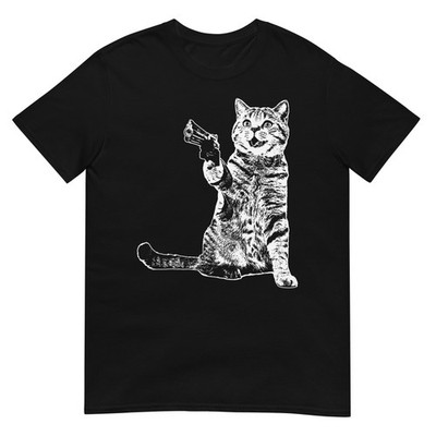 Gun Kitty Funny Cat T-Shirt T-Shirt