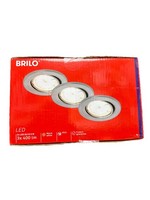 3X Briloner Einbaustrahler Nickel-Matt GU10 Led 5W 400Lm 3000K Warmweiß Ø86Mm