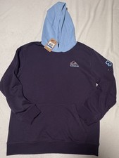 Quicksilver Sweatshirt Youth XLarge XL 14 Purple/Blue Color Block Hoodie NWT