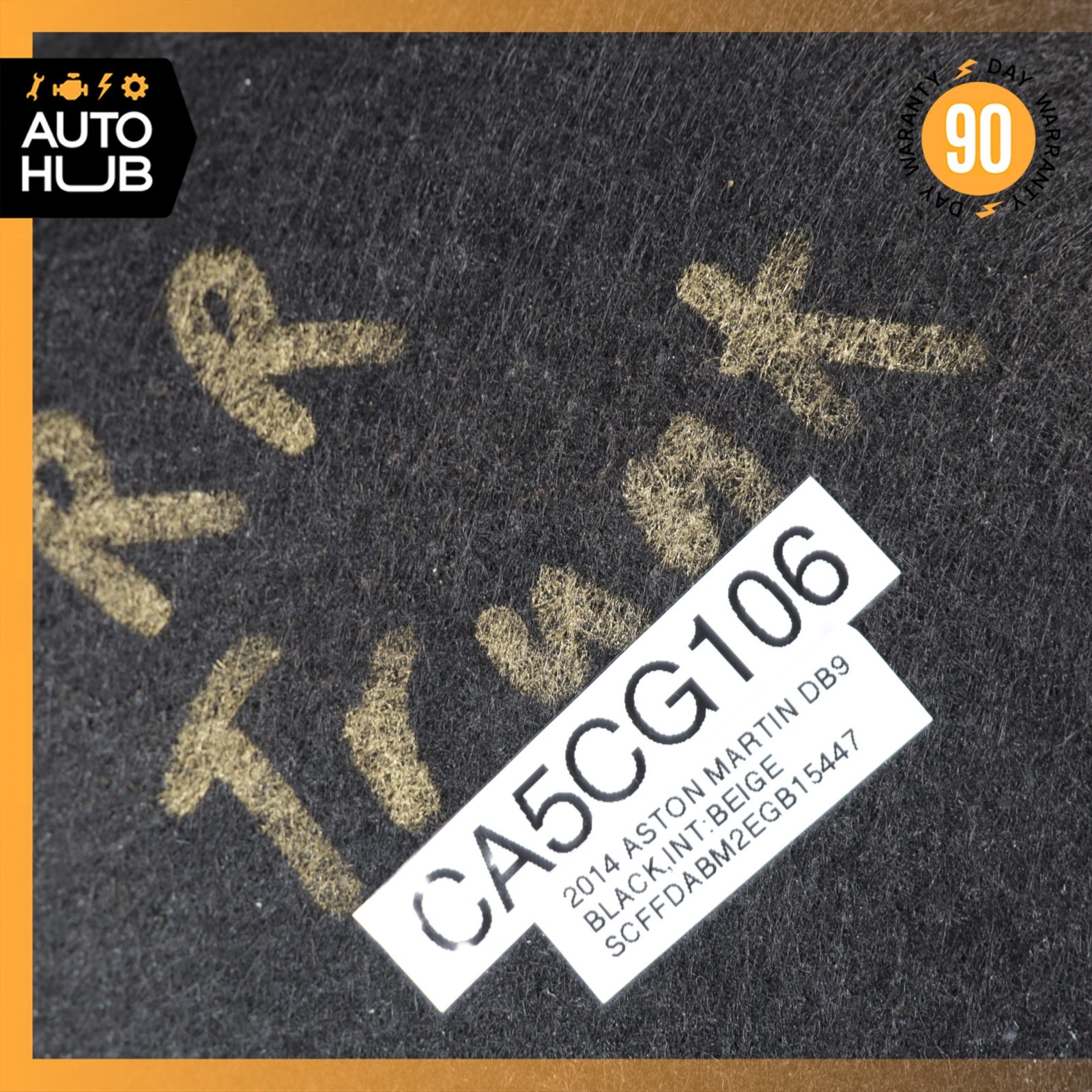 13-16 Aston Martin DB9 Volante Rear Right Trunk Floor Carpet Panel OEM 22k