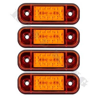 4x 12SMD LEDs PositionLeuchte Begrenzungsleuchte Orange 12V/24V LKW PKW Anhänger