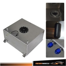 15 Gallon Racing Drift Aluminum Fuel Cell Tank Level Sender Polished Universal