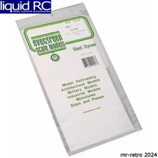 Evergreen Scale Models 9007 Clear Sheet .015 x 6 x 12 (2)