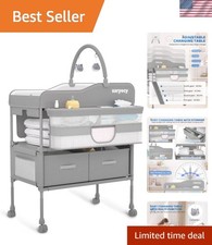 Baby Changing Table, Versatile Folding Changing Table, Waterproof Diaper Chan...
