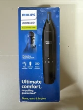 New! Philips Norelco 1000 NT1605/60 Nose Ear, Brow & Hair Trimmer - Black