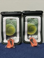 2 Pack Waterproof Phone Pouch Floating, Large Cell Phone Case, IPX8 Dry Bag with