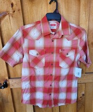 Wrangler Five Star Heritage Short Sleeve Button-Up Shirt, Size S 34/ 36