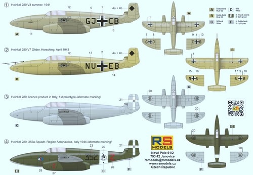 Heinkel He 280 V3, early jet (1/72 model kit, RS 92290) - Picture 2 of 5