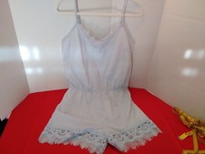 Topshop Blue Cotton Romper Women's Size 10 NWOT