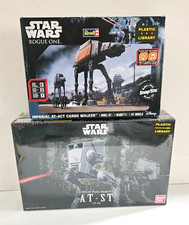 2X LOT 1/100 REVELL AT-ACT CARGO WALKER + 1/48 BANDAI AT-ST STAR WARS MODEL KITS