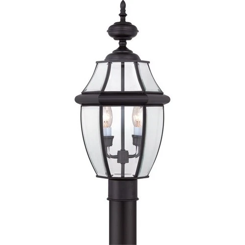 Newbury - 2 Light Large Post Lantern-Mystic Black Finish Outdoor Lantern Quoizel - Picture 4 of 8