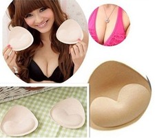 2 Pairs Strapless Bikini Insert Pad Bra Swimsuit Enhancer Removeable Push Up Pad