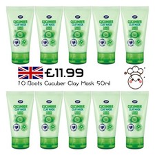 Boots Cucumber Clay Face Mask 50ml Make Skin Cleansed Toned  Pack of 10