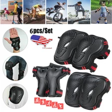 Adult Wrist Elbow Knee Pads Skateboard Roller Skate Bike Protective Gear Guard