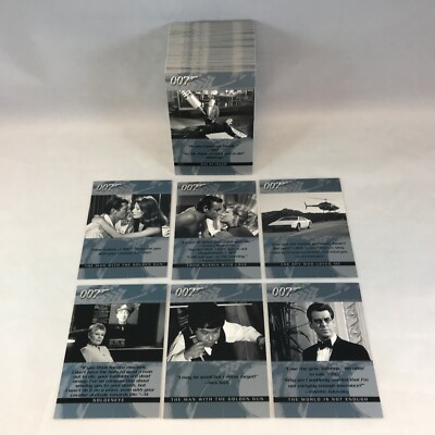 JAMES BOND 007 ''THE QUOTABLE JAMES BOND'' Complete Card Set from 2004 Rittenhouse